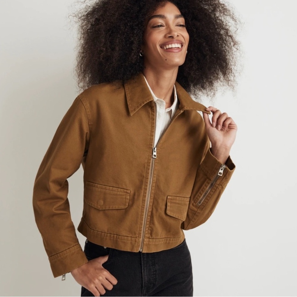Madewell Cropped Utilitarian Jacket in (Re)generative Chino L